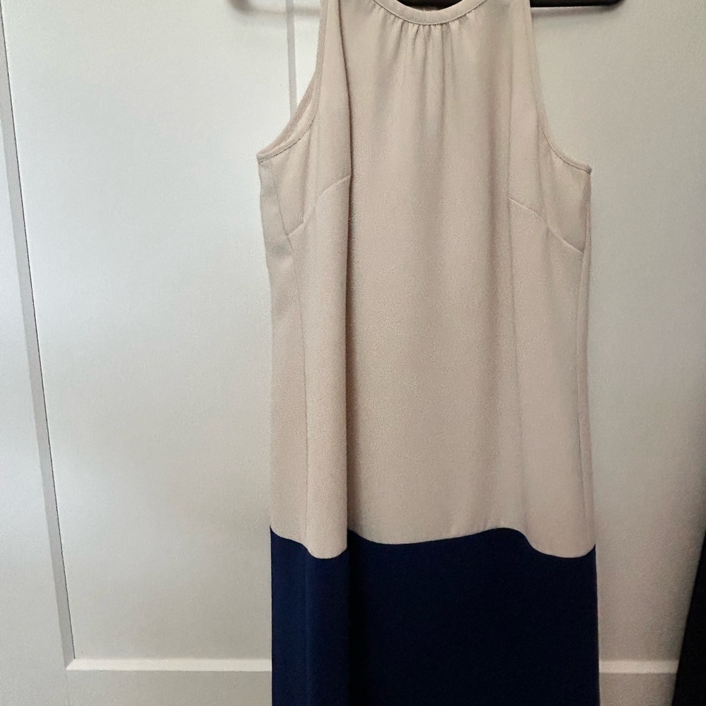 Elegant Two-Tone Sleeveless Dress